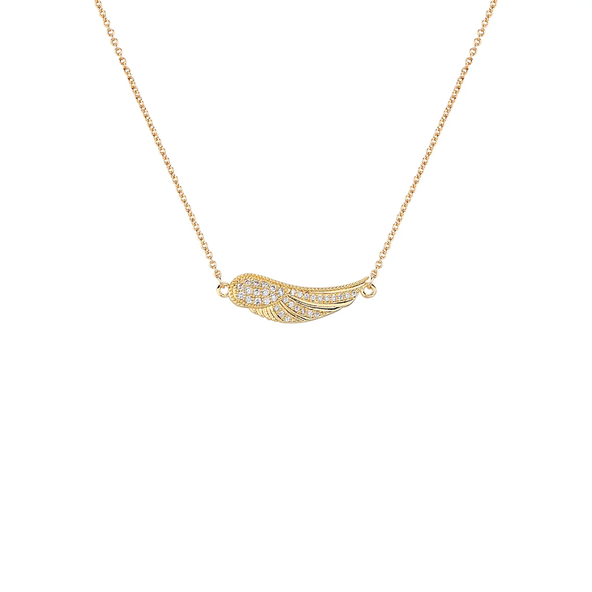 GOLD Women's Guardian Angel Wing Necklace for Protection Women's Guardian Angel Wing Necklace - Imagen 1