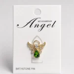 Angel Birthstone Pin: Agosto