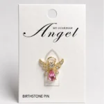 Angel Birthstone Pin: Octubre