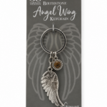 Llavero Ala de Ángel con Piedra de Nacimiento de Noviembre