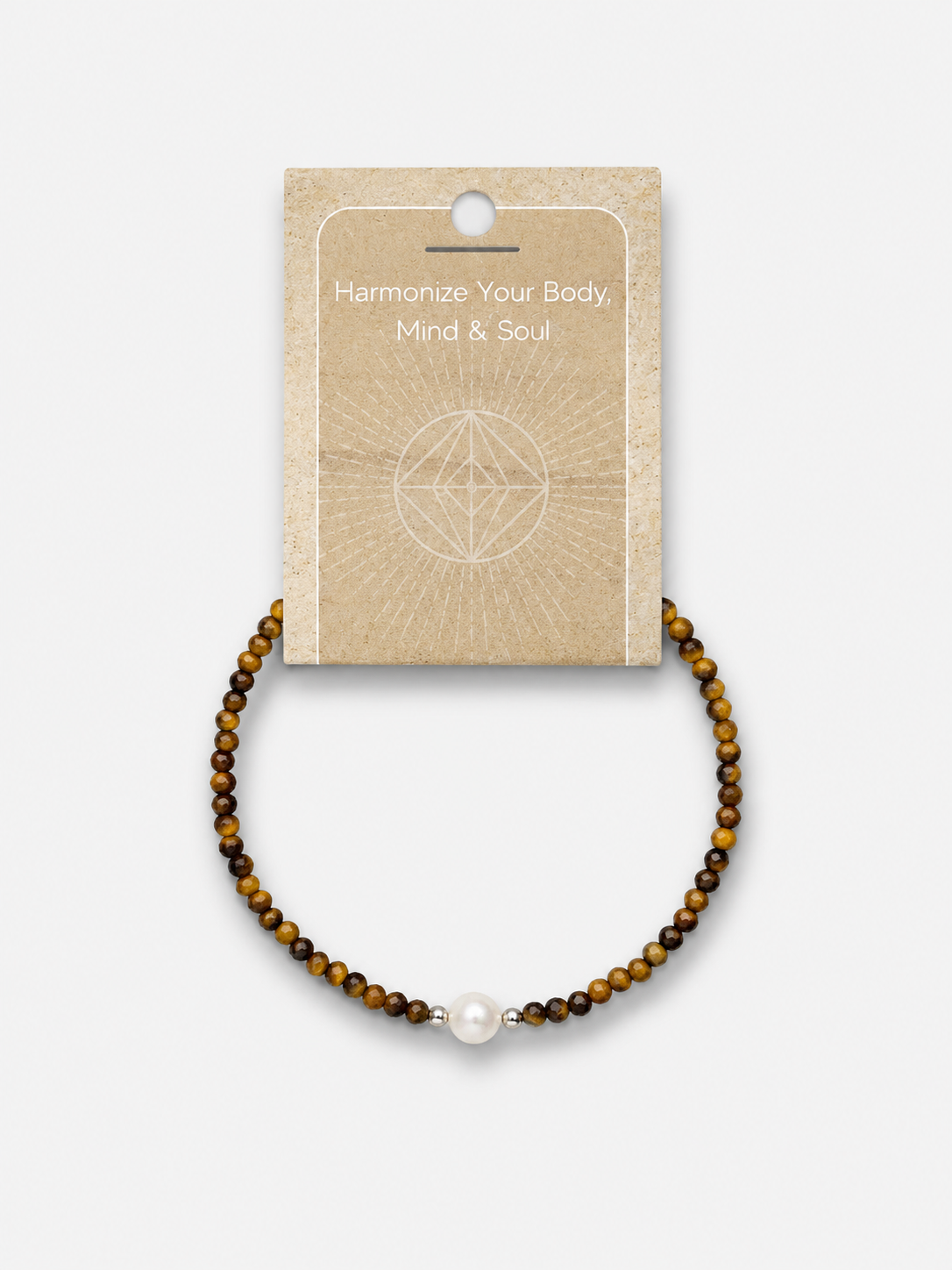 4033823F-5666-4D55-A3A0-BFC2333E37F8 Tiger's Eye Faceted Stone & Pearl Collection Bracelet - Imagen 1