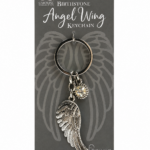 Llavero Ala de Ángel con Piedra de Nacimiento de Abril