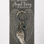 Llavero Ala de Ángel con Piedra de Nacimiento de Diciembre