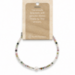 Tourmaline Faceted Stone & Pearl Collection Bracelet