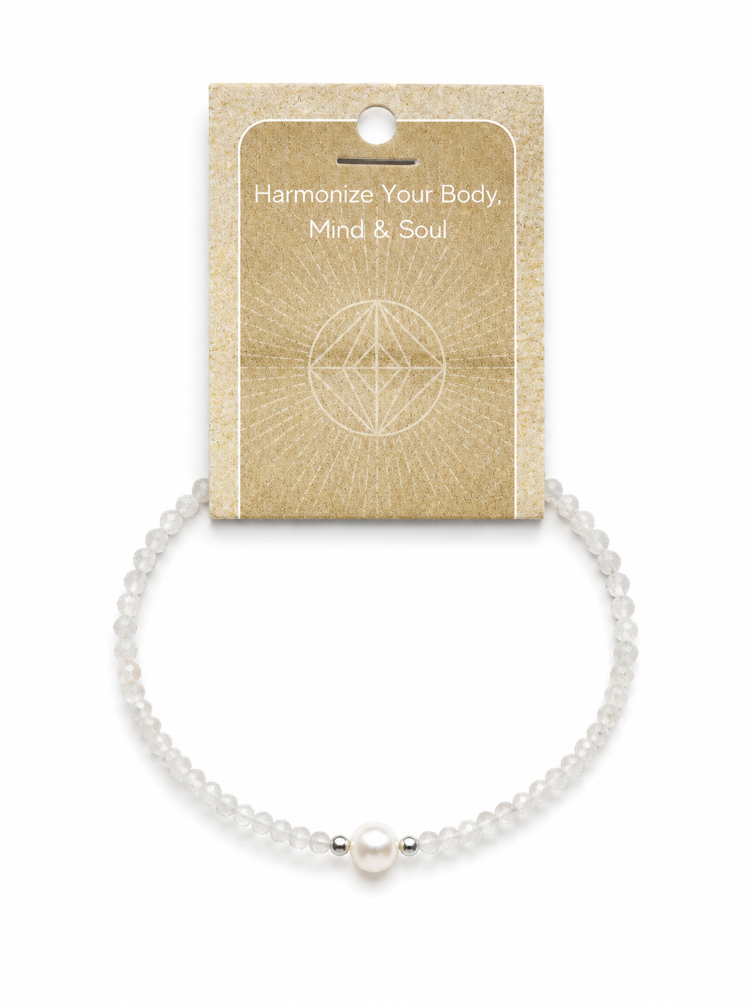 AA235527-7F5A-4AB4-9A48-03A3A758A756 Moonstone Faceted Stone & Pearl Collection Bracelet - Imagen 1