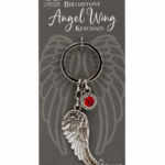 Llavero Ala de Ángel con Piedra de Nacimiento de Enero
