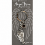 Llavero Ala de Ángel con Piedra de Nacimiento de Febrero