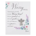 Comforting Worry Angel Pin-Silver