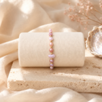 Gold Multi Pink Pearl Bracelet